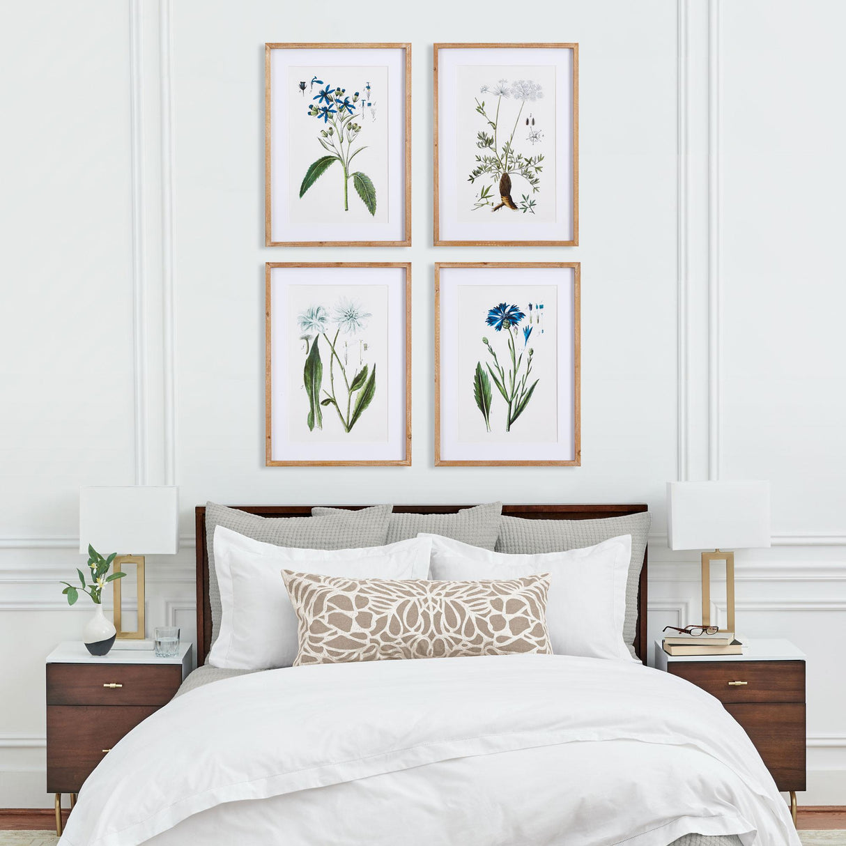 Napa Includes mat MOUNTAIN BOTANICAL PRINTS, SET OF 4