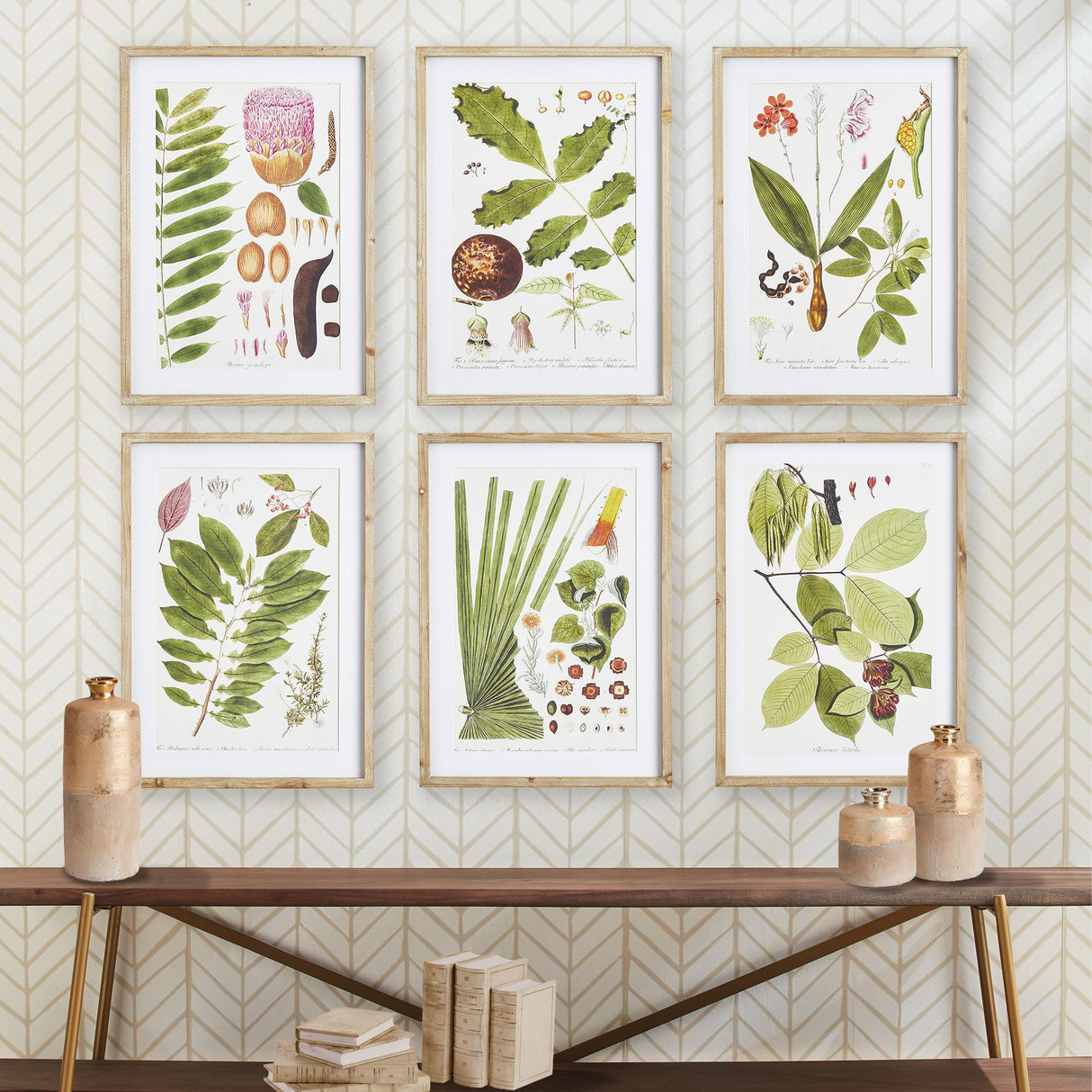 Napa Includes mat LEAF BOTANICAL STUDY, SET OF 6