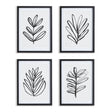 Napa Includes mat SKETCHED LEAF PRINTS, SET OF 4