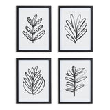 Napa Includes mat SKETCHED LEAF PRINTS, SET OF 4