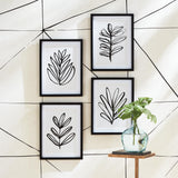 Napa Includes mat SKETCHED LEAF PRINTS, SET OF 4
