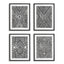 Napa Includes mat ACHROMATIC GEOMETRIC PRINTS, SET OF 4