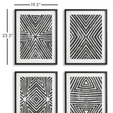 Napa Includes mat ACHROMATIC GEOMETRIC PRINTS, SET OF 4