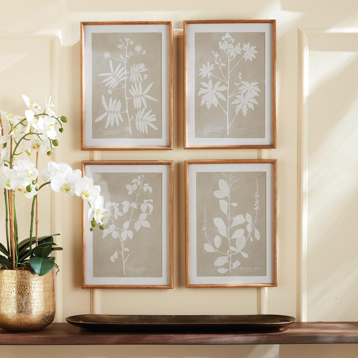 Napa Includes mat FOLIAGE STUDY, SET OF 4