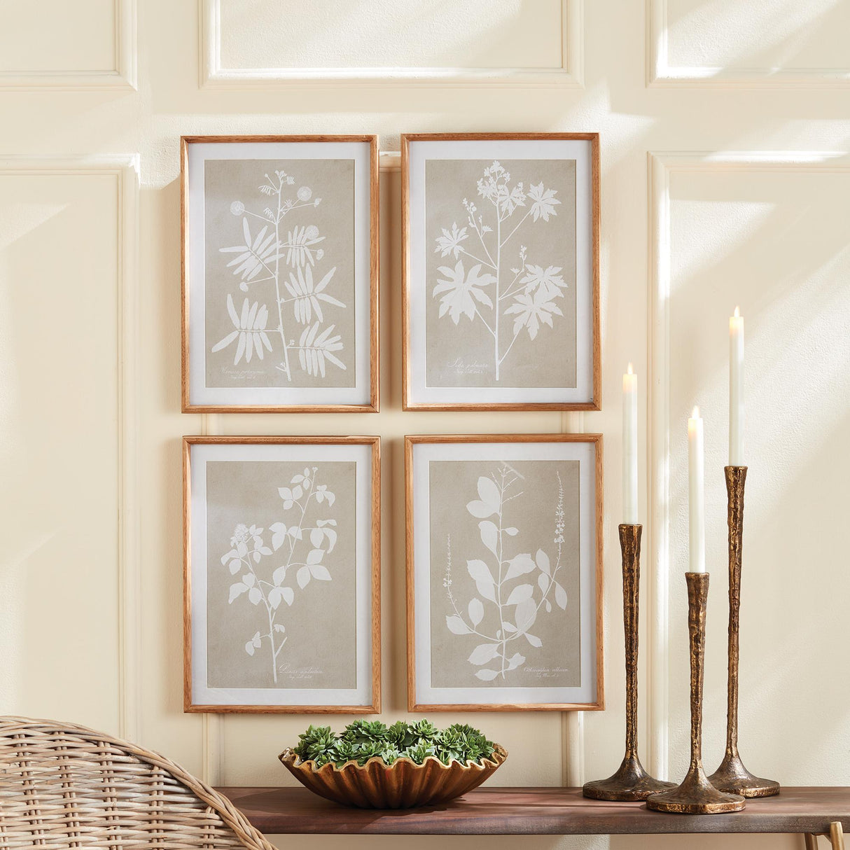 Napa Includes mat FOLIAGE STUDY, SET OF 4