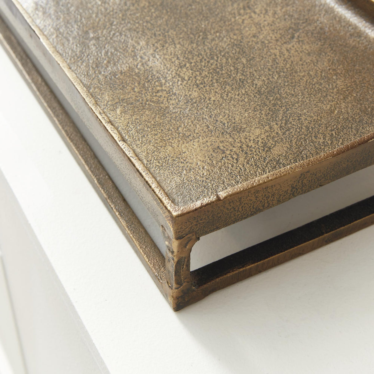 Napa Antique Brass CABOT RAISED RECTANGULAR TRAY