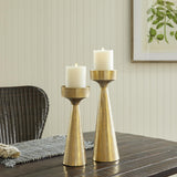 Napa White Ash Gold FLORENCE CANDLE STAND LARGE