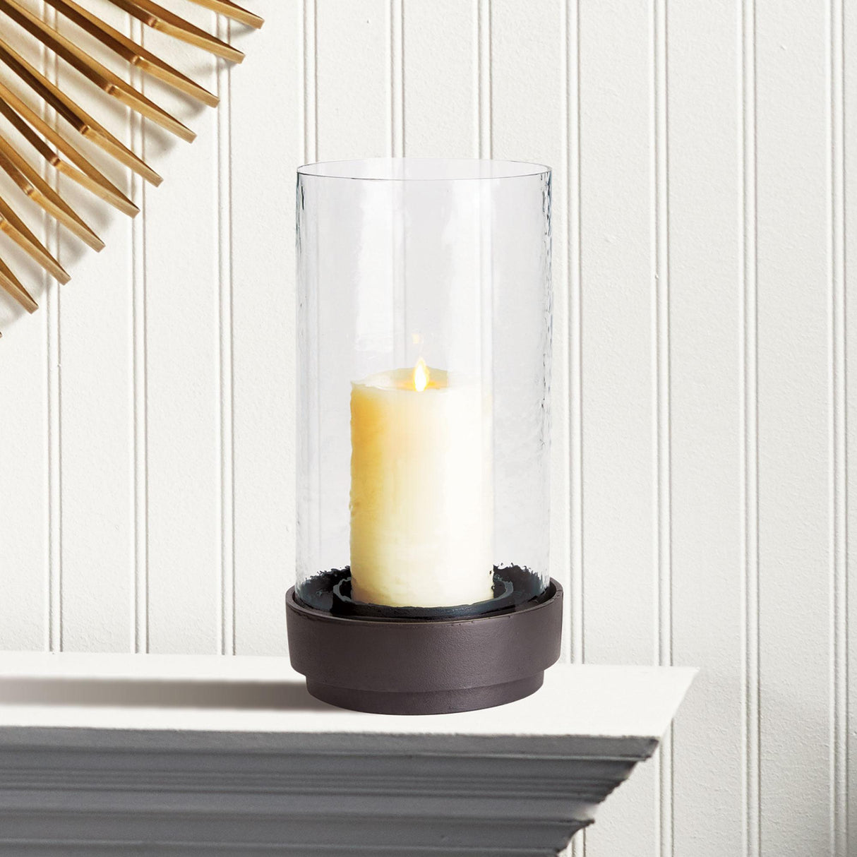 Napa Black Bronze/Hammered Glass TRENTON HURRICANE LARGE