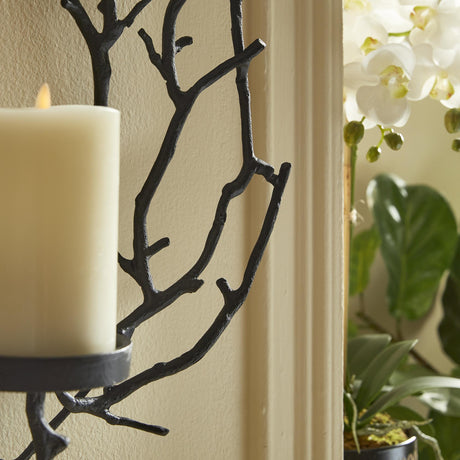 Napa Black BRANCH WALL CANDLEHOLDER