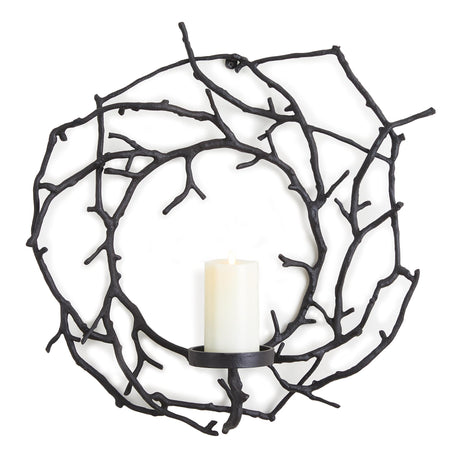 Napa Black BRANCH WALL CANDLEHOLDER