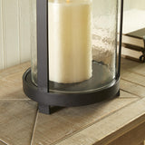 Napa Black Bronze/Hammered Glass EDWIN LANTERN LARGE