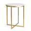 Napa White Marble/Brass AVELINE TABLE
