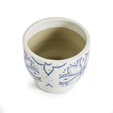 Napa White/Blue TERRASSA CACHEPOT