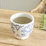 Napa White/Blue TERRASSA CACHEPOT
