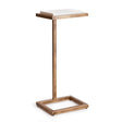 Napa Antique Brass/White Marble WINSTON ACCENT TABLE