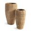 Napa Natural SEAGRASS TALL ROUND PLANTERS, SET OF 2