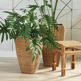 Napa Natural SEAGRASS TALL SQUARE PLANTERS, SET OF 2