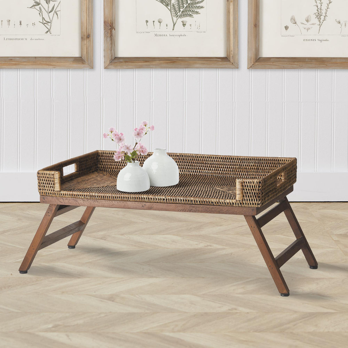 Napa Warm Brown BURMA RATTAN LAP TRAY TABLE