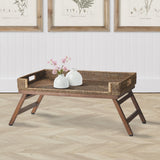 Napa Warm Brown BURMA RATTAN LAP TRAY TABLE