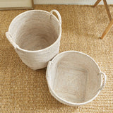 Napa Whitewash BURMA RATTAN ORCHARD BASKETS, SET OF 2