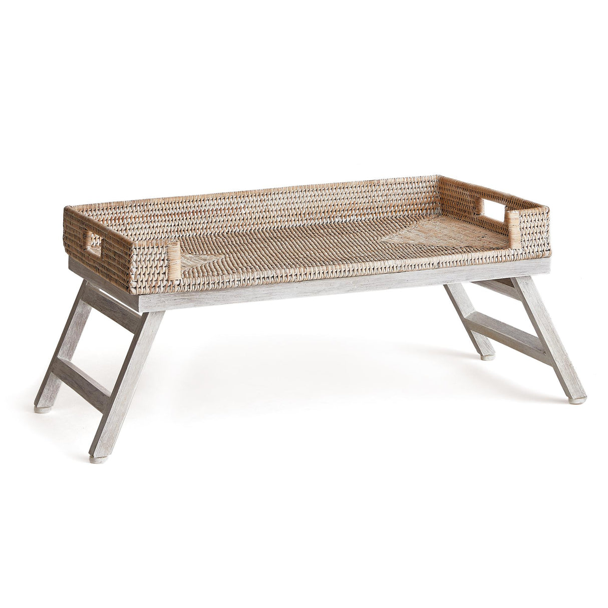 Napa Whitewash BURMA RATTAN LAP TRAY TABLE