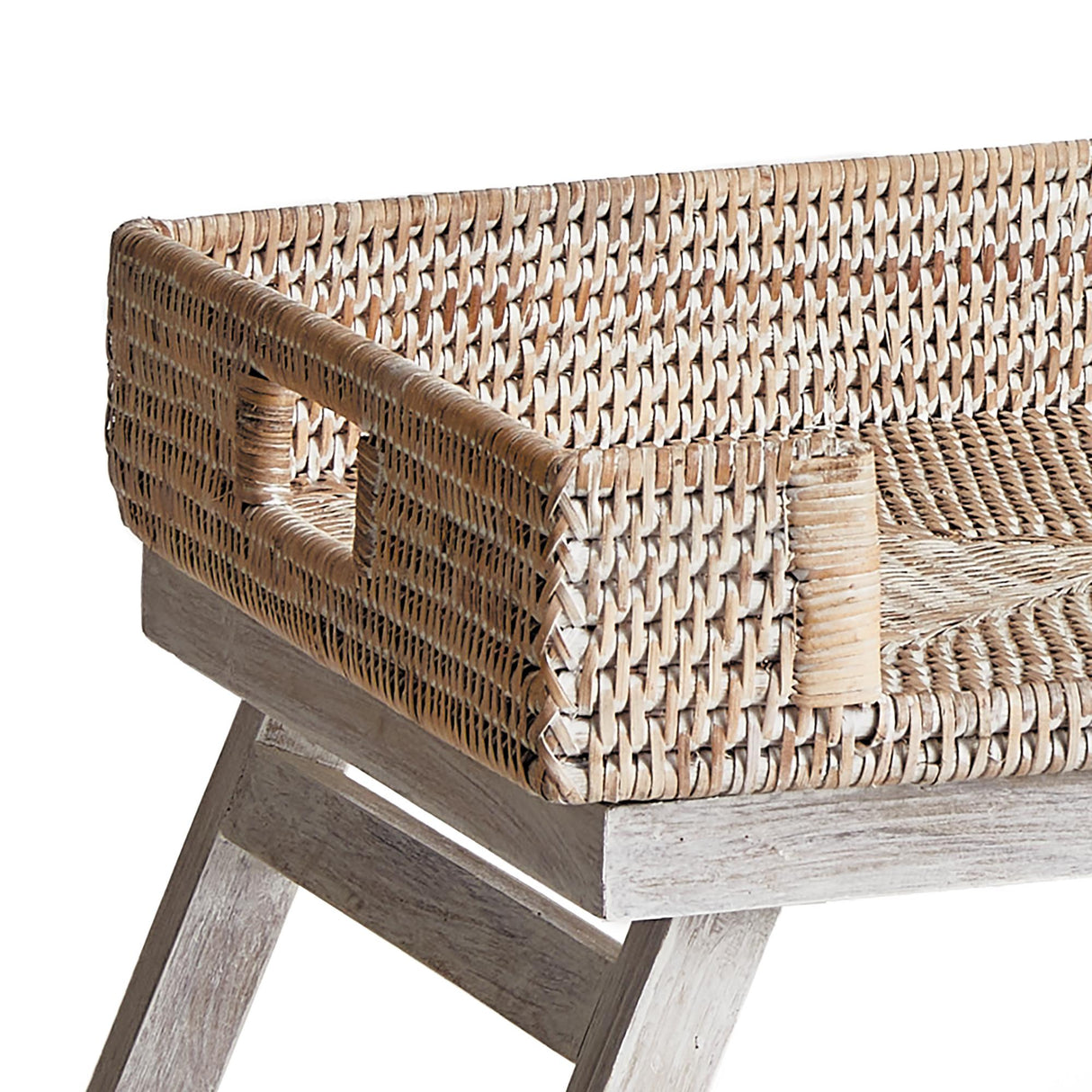 Napa Whitewash BURMA RATTAN LAP TRAY TABLE