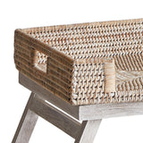 Napa Whitewash BURMA RATTAN LAP TRAY TABLE