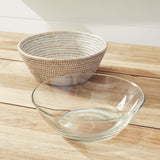 Napa Whitewash BURMA RATTAN SERVING BOWL 10.75"