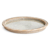Napa Whitewash BURMA RATTAN SERVING PLATTER