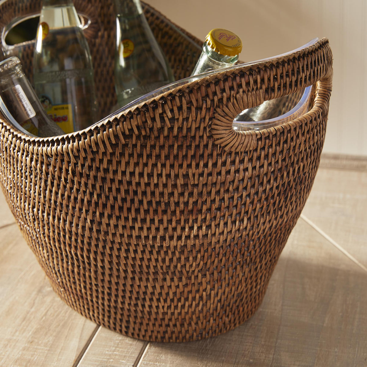 Napa Warm Brown BURMA RATTAN BEVERAGE TUB LARGE