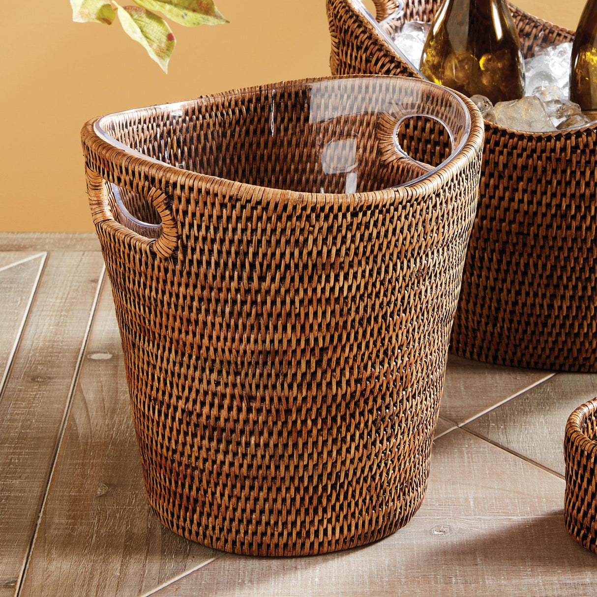Napa Warm Brown BURMA RATTAN BEVERAGE TUB SMALL