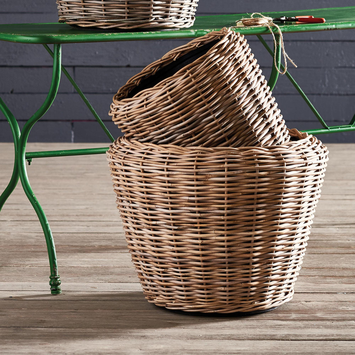Napa Natural WOVEN DRY BASKET PLANTER 26.75"