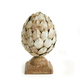 Napa Antique Galvanized WEATHERED METAL ARTICHOKE FINIAL SMALL