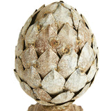 Napa Antique Galvanized WEATHERED METAL ARTICHOKE FINIAL SMALL