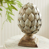 Napa Antique Galvanized WEATHERED METAL ARTICHOKE FINIAL SMALL