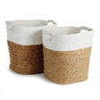 Napa White/Natural MADURA RECTANGULAR BASKETS, SET OF 2