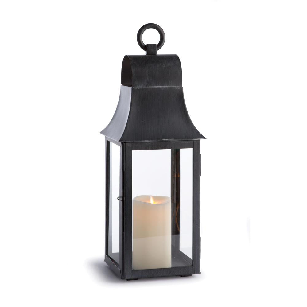 Napa Washed Black GENEVA OUTDOOR LANTERN 21.5"