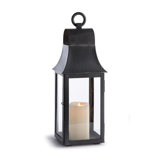 Napa Washed Black GENEVA OUTDOOR LANTERN 21.5"