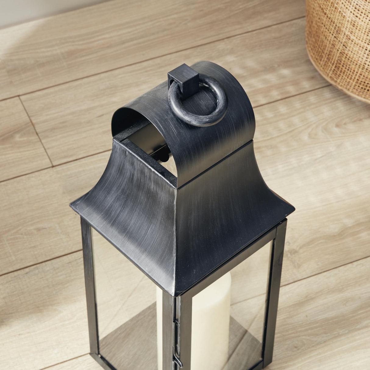 Napa Washed Black GENEVA OUTDOOR LANTERN 21.5"