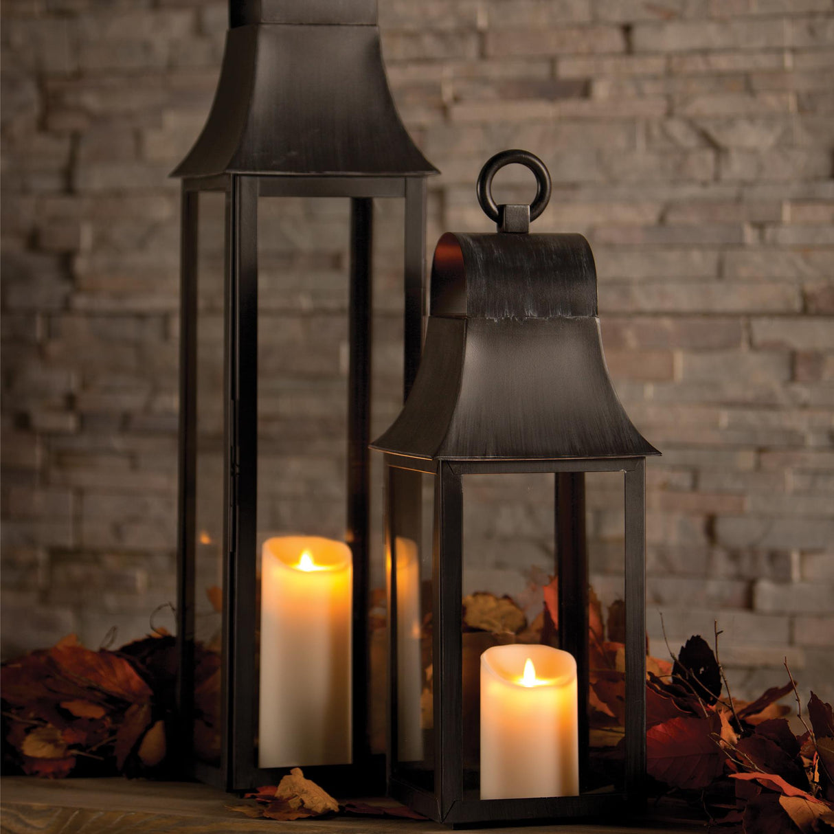 Napa Washed Black GENEVA OUTDOOR LANTERN 33"