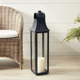 Napa Washed Black GENEVA OUTDOOR LANTERN 33"
