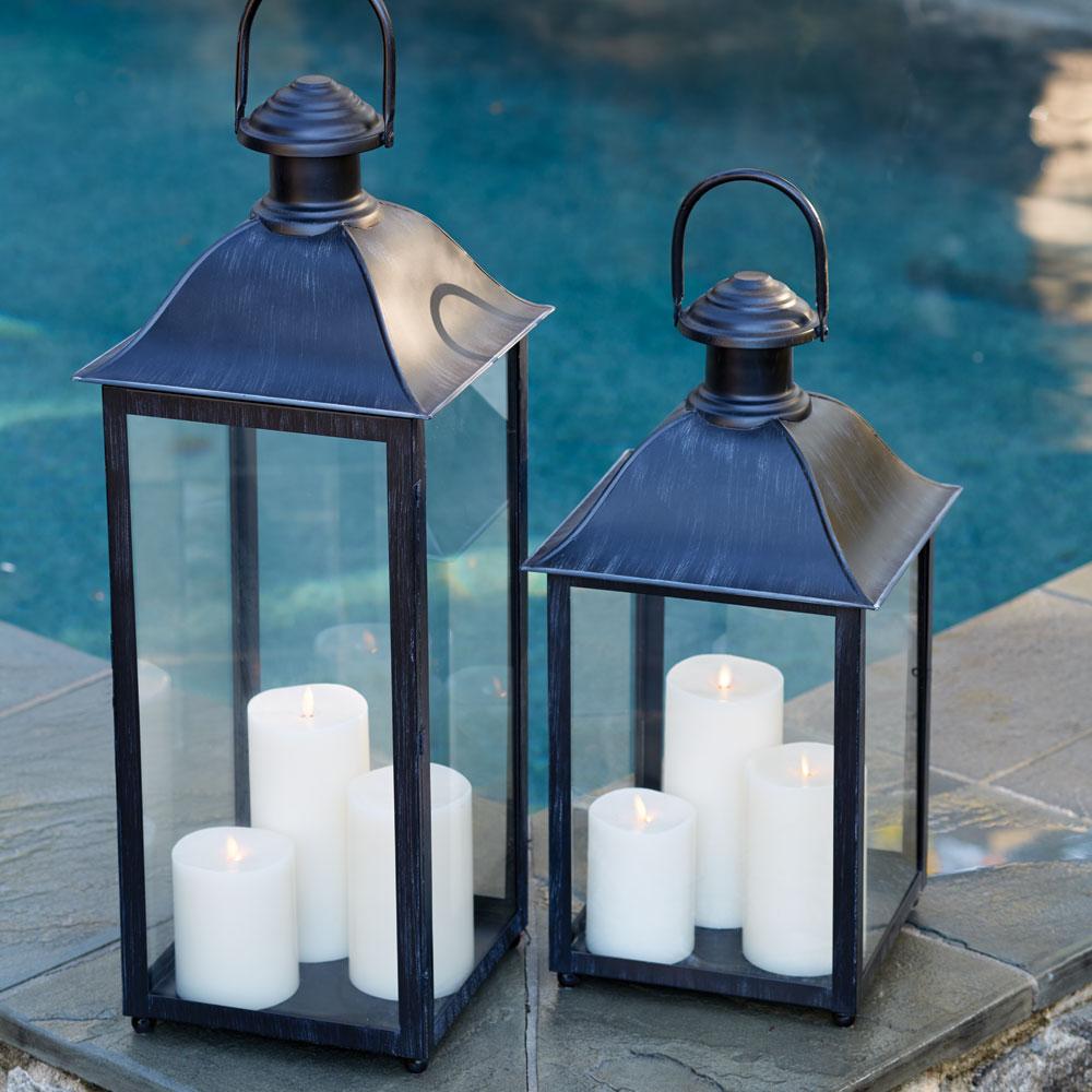 Napa Washed Black COACH HOUSE OUTDOOR LANTERN 30"