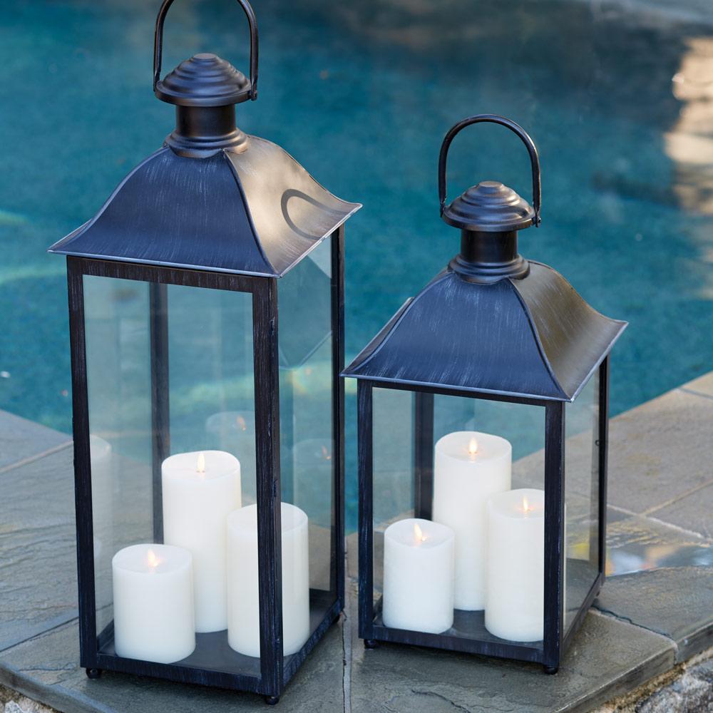 Napa Washed Black COACH HOUSE OUTDOOR LANTERN 30"