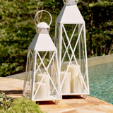 Napa White NEWPORT OUTDOOR LANTERN 25.5"