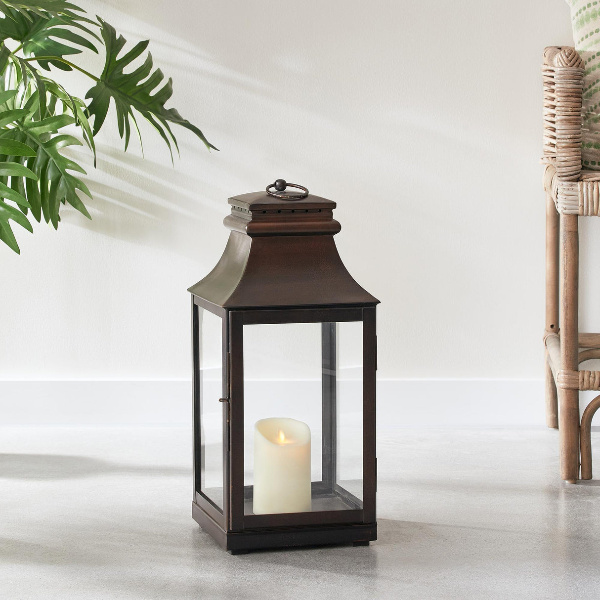 Napa Washed Bronze COLBY OUTDOOR LANTERN SMALL