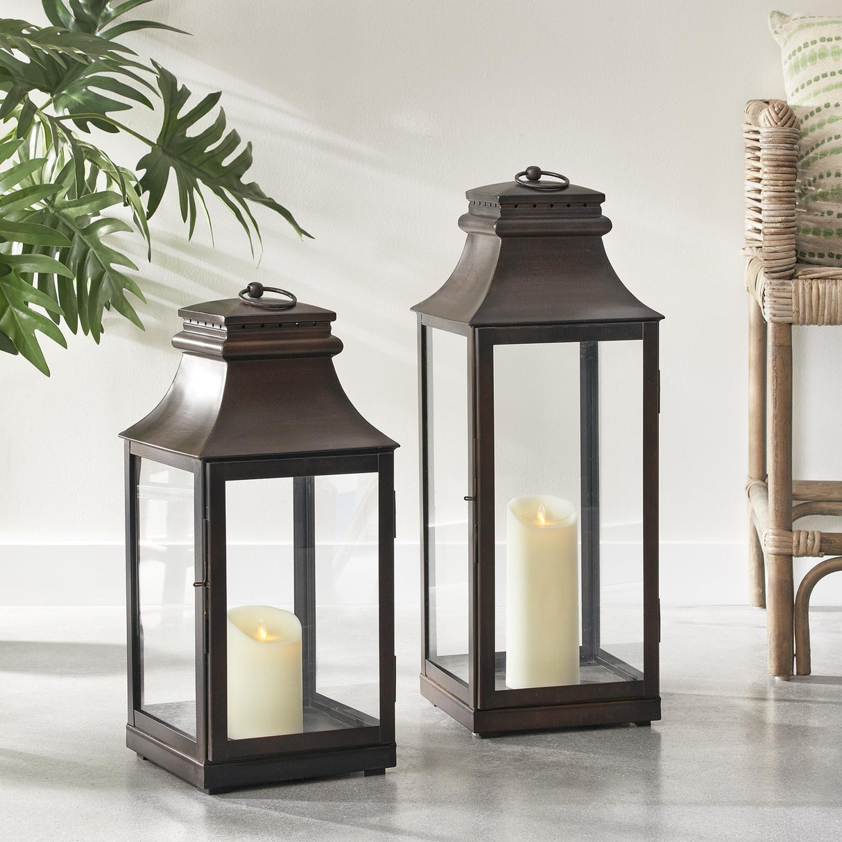 Napa Washed Bronze COLBY OUTDOOR LANTERN SMALL