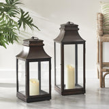 Napa Washed Bronze COLBY OUTDOOR LANTERN LARGE