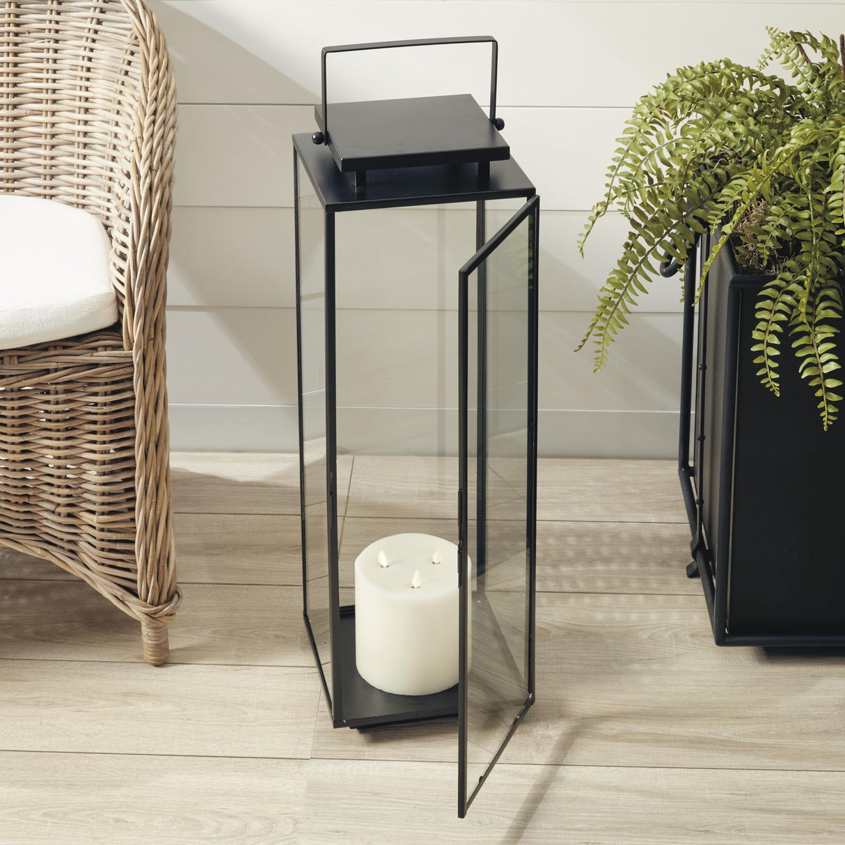 Napa Black ALDEN OUTDOOR LANTERN LARGE