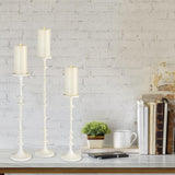 Napa White ABACUS CANDLE STANDS, SET OF 3