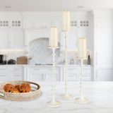 Napa White ABACUS CANDLE STANDS, SET OF 3